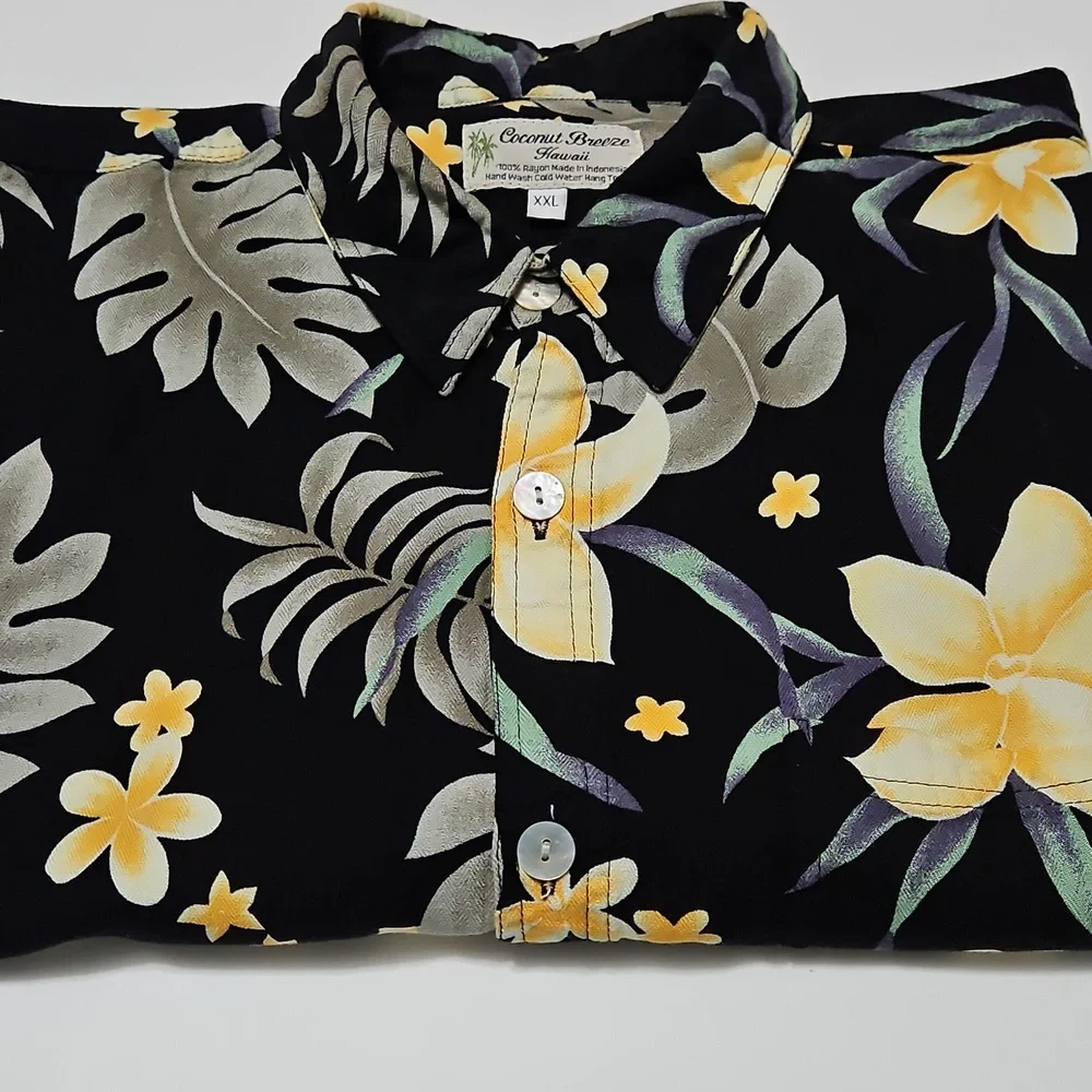 Coconut Breeze Hawaii Tropical Short Sleeve Button Down Shirt Size XXL #1060 - Picture 15 of 15